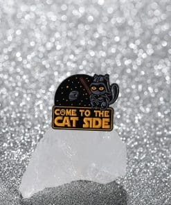 Alternative view of The Dark Side 'Come To The Cat Side' Enamel Pin