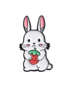 Easter Bunny 'Big Strawberry' Enamel Pin