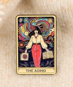 Alternative view of Tarot Card 'The ADHD' Enamel Pin