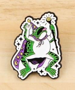 Alternative view of Magical Wizard Frog Enamel Pin