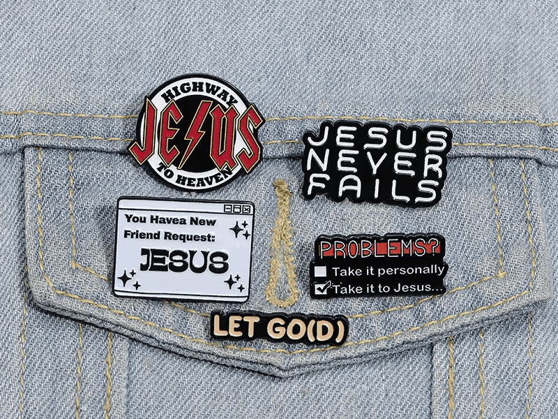 Faith in Jesus 'You Have A New Friend Request' Enamel Pin - Image 3