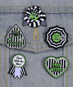 Alternative view of Beetlejuice ‘Creepy But Lovable' Enamel Pin