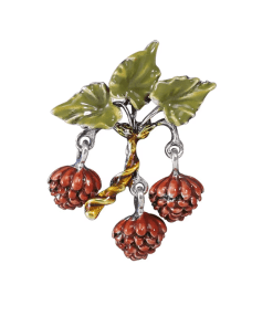 Fruit Rhinestone 'Salmonberry' Enamel Pin