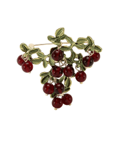 Fruit Rhinestone 'Bearberry' Enamel Pin