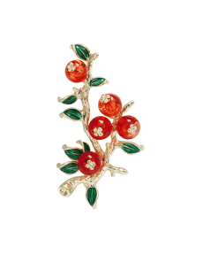 Fruit Rhinestone 'Lingonberry' Enamel Pin