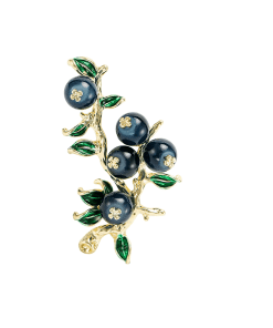 Fruit Rhinestone 'Bilberry' Enamel Pin