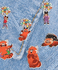 Alternative view of Acrylic Pin 'Turning Red | Mei Lee Panda and Girlfriends'
