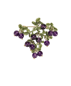 Fruit Rhinestone 'Blueberry' Enamel Pin