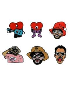 Bad Bunny ‘Set of 6 Red Heart’ Enamel Pin