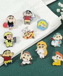 Alternative view of Crayon Shin Chan 'Moon Dreaming' Enamel Pin