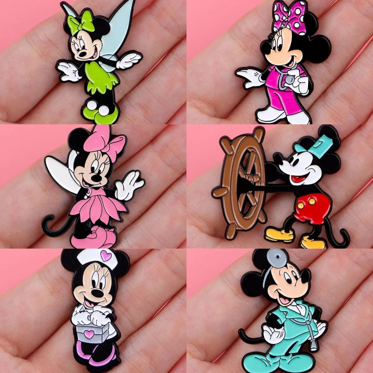 Mickey Mouse and Friends ‘Minnie | Pink Fairy’ Enamel Pin - Image 2