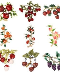 Alternative view of Fruit Rhinestone 'Huckleberry' Enamel Pin