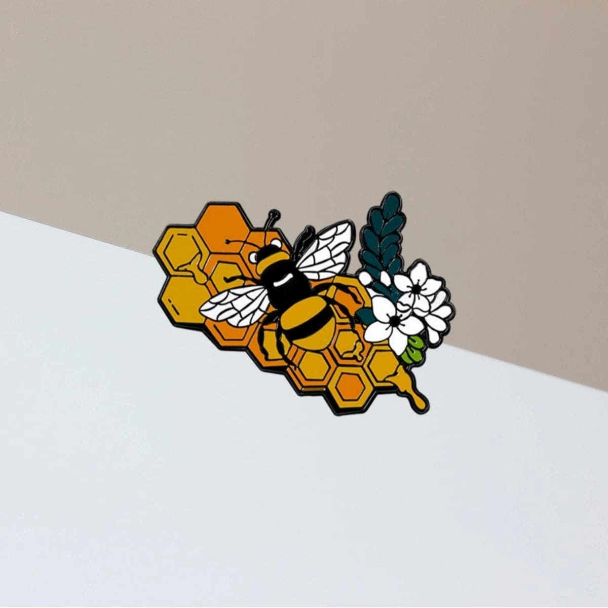 Bee 'Set of 2 Cute Insect' Enamel Pin - Image 2