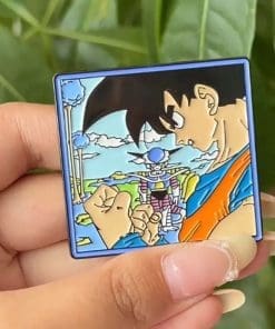 Alternative view of Dragon Ball 'Goku Frieza Frame' Enamel Pin