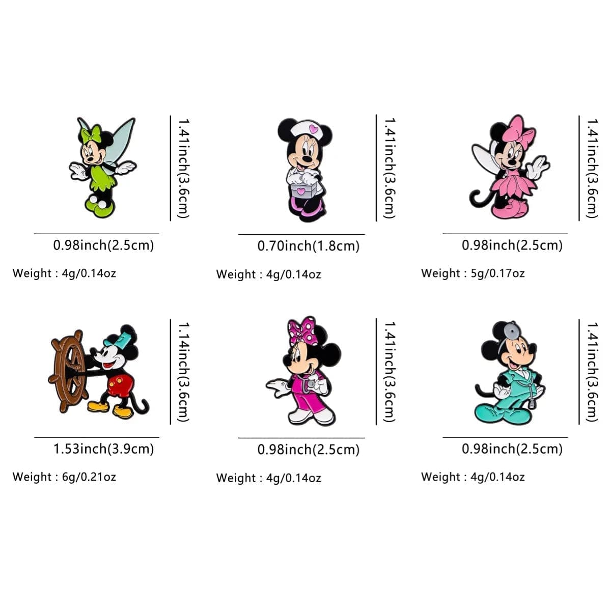 Mickey Mouse and Friends ‘Minnie | Pink Scrub’ Enamel Pin - Image 5