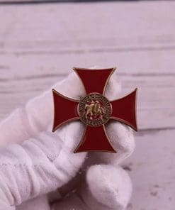 Alternative view of Knights Templar 'Red Cross' Enamel Pin