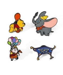 Set of 4 Flying Characters Enamel Pin