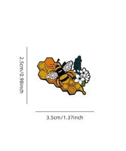 Bee 'Set of 2 Cute Insect' Enamel Pin - Image 3
