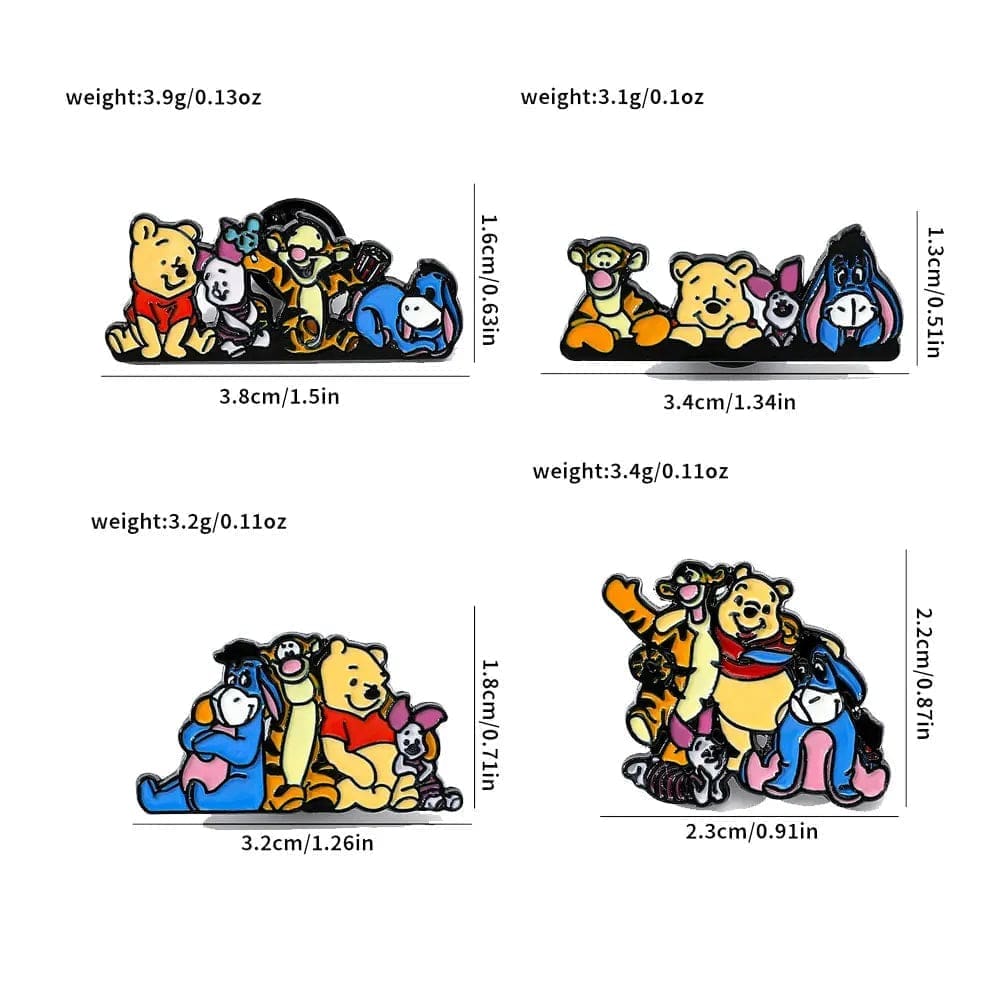 Winnie The Pooh ‘Set of 4 Great Friendship’ Enamel Pin - Image 4