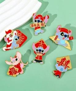 Alternative view of Lilo & Stitch 'Set of 6 Chinese Festive' Enamel Pin