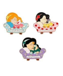 Princesses 'Set of 3 After Meal Nap' Enamel Pin