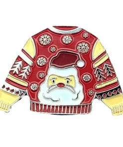 Christmas 'Red Santa Sweater' Enamel Pin