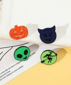 Alternative view of Halloween Chibi 'Set of 4 Wizard Night' Enamel Pin