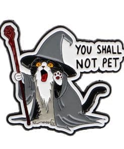 Wizard Cat 'You Small Not Pet' Enamel Pin