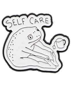 Funny Frog 'Self Care' Enamel Pin