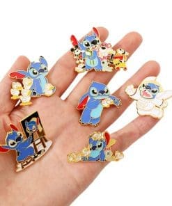 Alternative view of Lilo and Stitch ‘Set of 6 Stitch Hobbies’ Enamel Pin