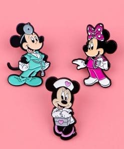 Mickey Mouse and Friends ‘Minnie | Pink Scrub’ Enamel Pin - Image 3