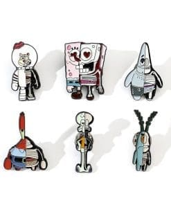 SpongeBob SquarePants 'Set of 6 Half Skeleton' Enamel Pin