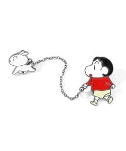 Crayon Shin Chan 'Shinnosuke Nohara Walk the Dog Shiro Chain' Enamel Pin