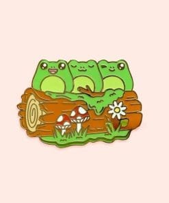 3 Little Frogs Enamel Pin