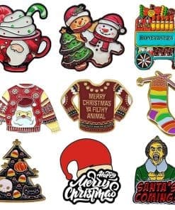 Alternative view of Colorful Knitted Socks Enamel Pin