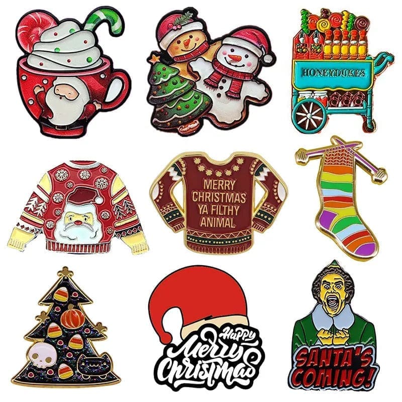 Christmas 'Red Santa Sweater' Enamel Pin - Image 2