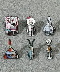 SpongeBob SquarePants 'Set of 6 Half Skeleton' Enamel Pin - Image 3