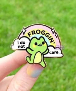 Alternative view of Froggy 'Ahhh' Enamel Pin