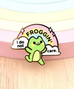 I Do Not Froggin' Care Enamel Pin