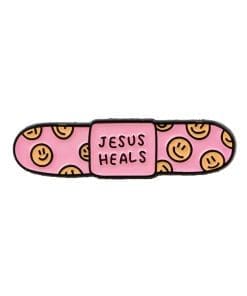 Bandage 'Jesus Heals' Enamel Pin