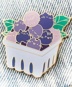Fruit Basket 'Cat Grape' Enamel Pin