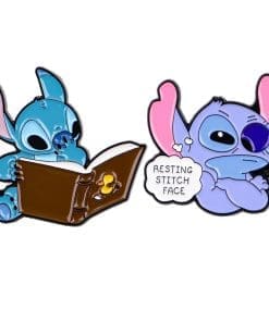 Alternative view of Stitch 'Story Reading' Enamel Pin