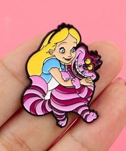 Alternative view of Alice in Wonderland ‘Cheshire and Alice’ Enamel Pin