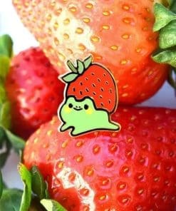 Frog 'Strawberry Snail' Enamel Pin