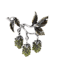 Fruit Rhinestone 'Unripe Berries'  Enamel Pin
