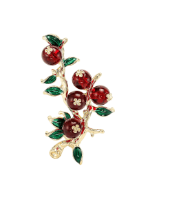 Fruit Rhinestone 'Red Currant' Enamel Pin