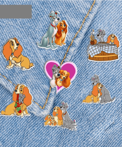 Alternative view of Acrylic Pin 'Lady and The Tramp | Lunch Date'