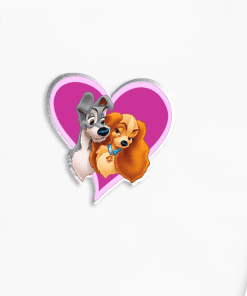 Acrylic Pin 'Lady and The Tramp | Couple Heart'