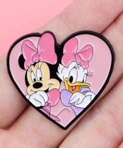 Mickey Mouse and Friends 'Minnie and Daisy | BFF Heart' Enamel Pin - Image 3
