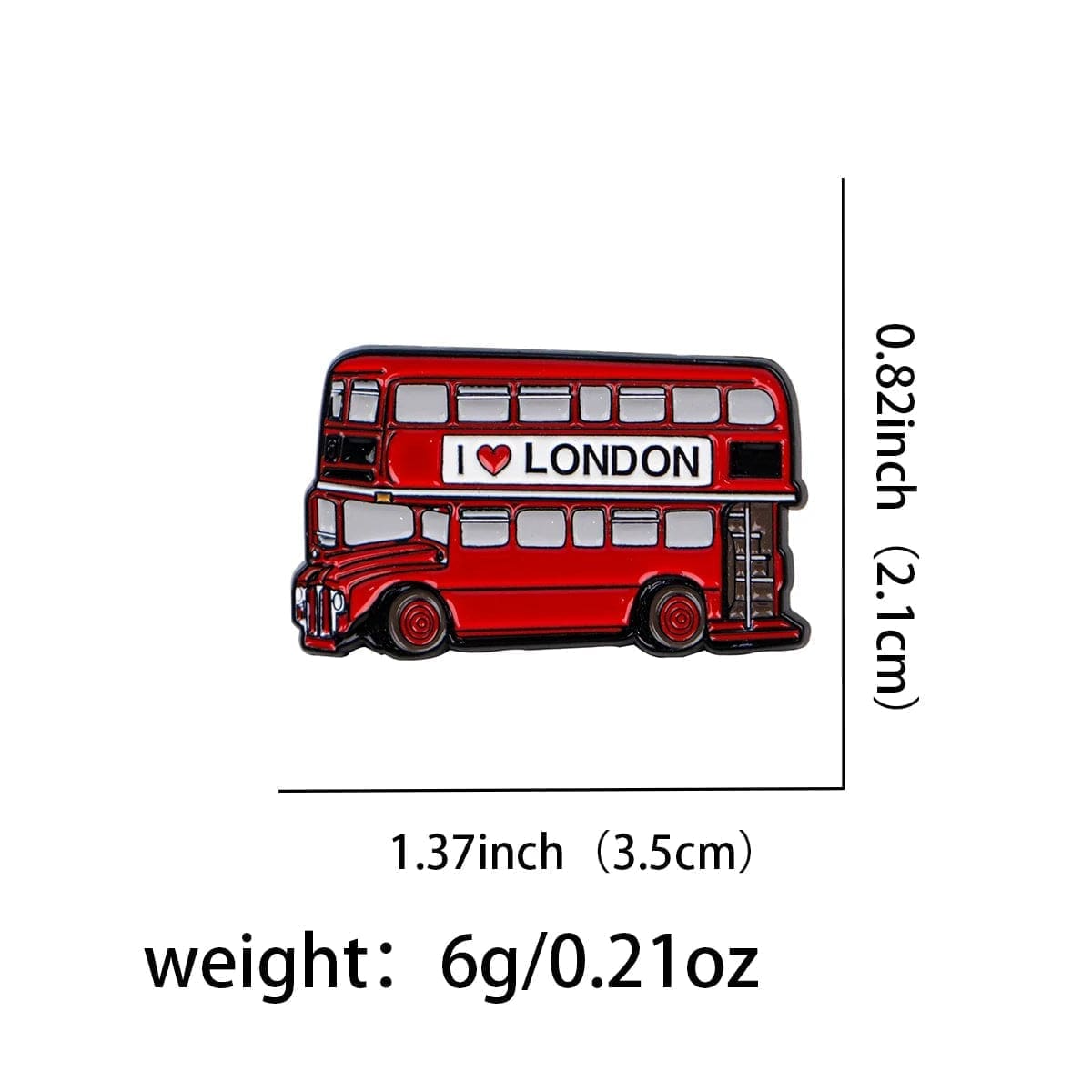 Double Decker 'London Bus' Enamel Pin - Image 4